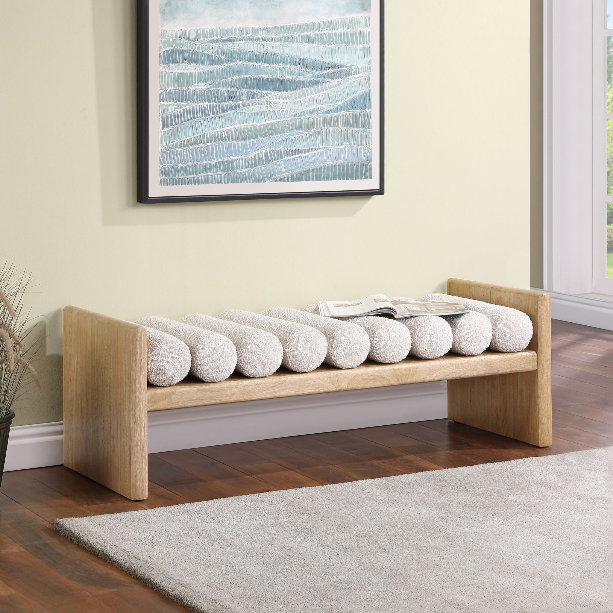 Waverly - Bench With Natural Frame - Urban Living Furniture (Los Angeles, CA)
