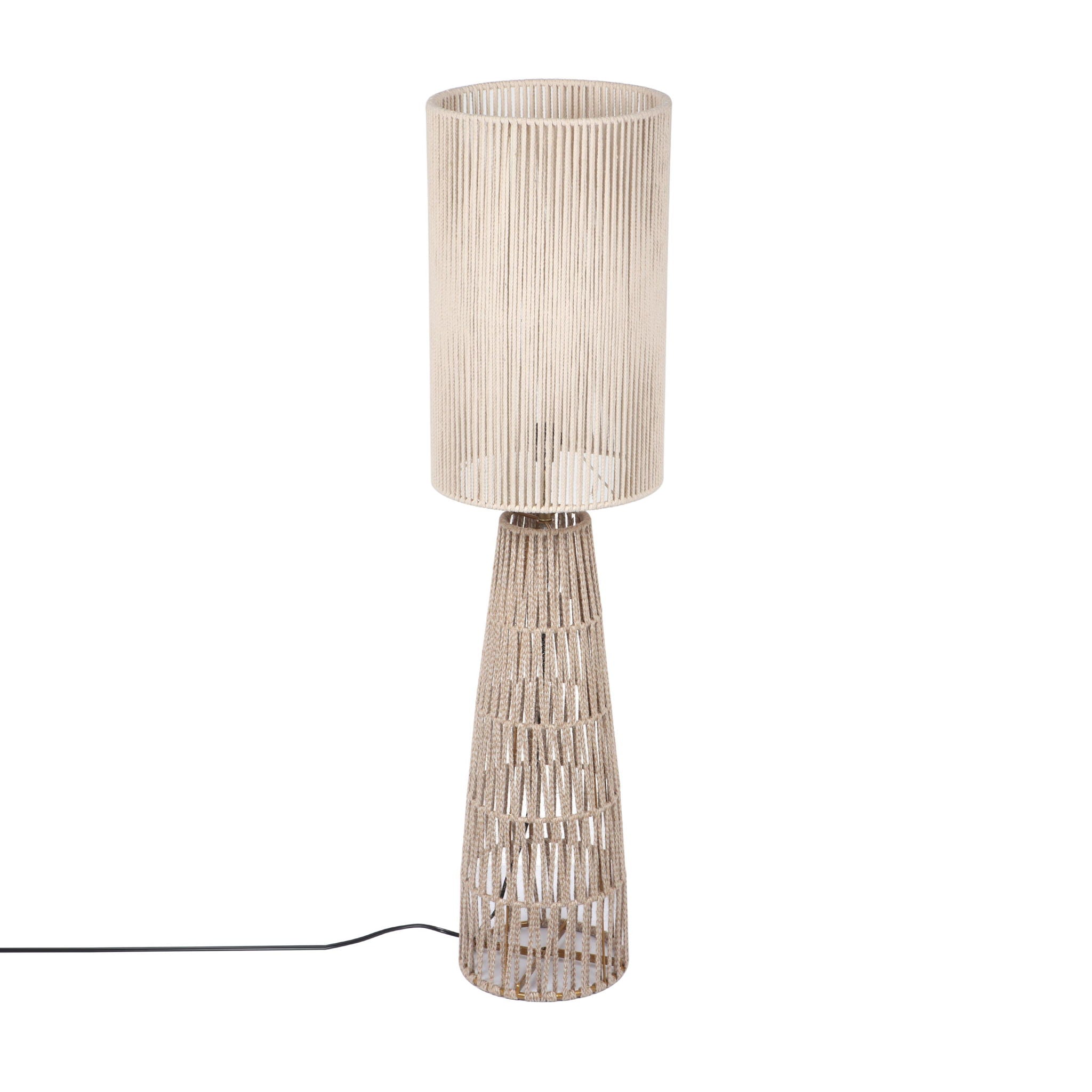 Beam - Jute Floor Lamp - Cream / Natural - Urban Living Furniture (Los Angeles, CA)