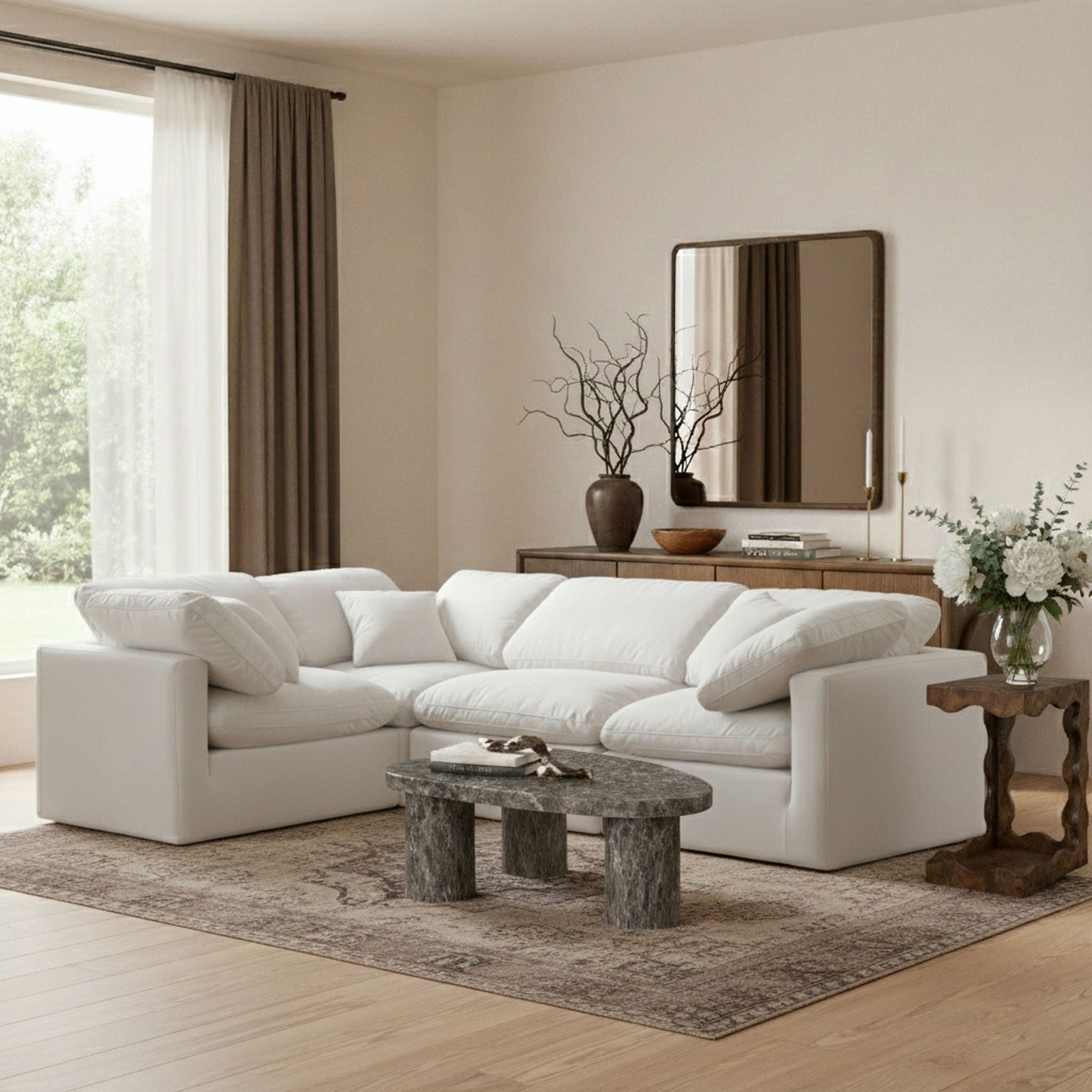 Indulge - Velvet 4 Piece Modular Corner Sectional - Urban Living Furniture (Los Angeles, CA)