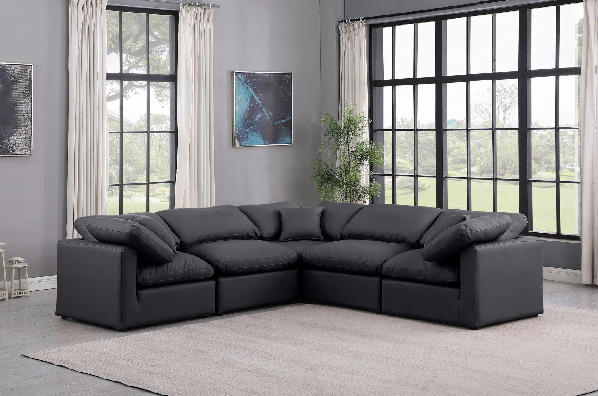 Indulge - Faux Leather 5 Piece Modular Corner Sectional - Urban Living Furniture (Los Angeles, CA)