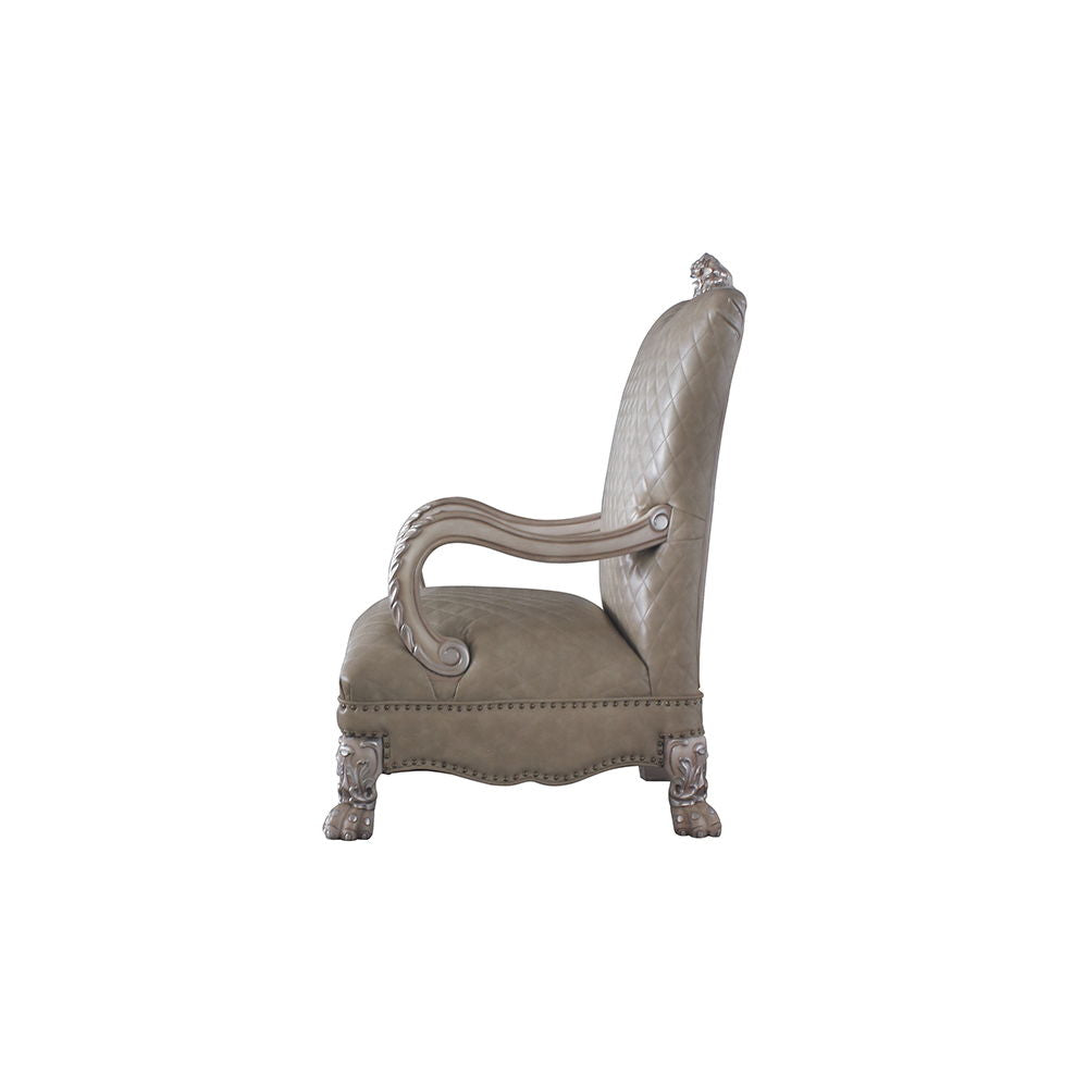 Dresden - Chair With Pillow - Synthetic Leather & Vintage Bone White - Urban Living Furniture (Los Angeles, CA)