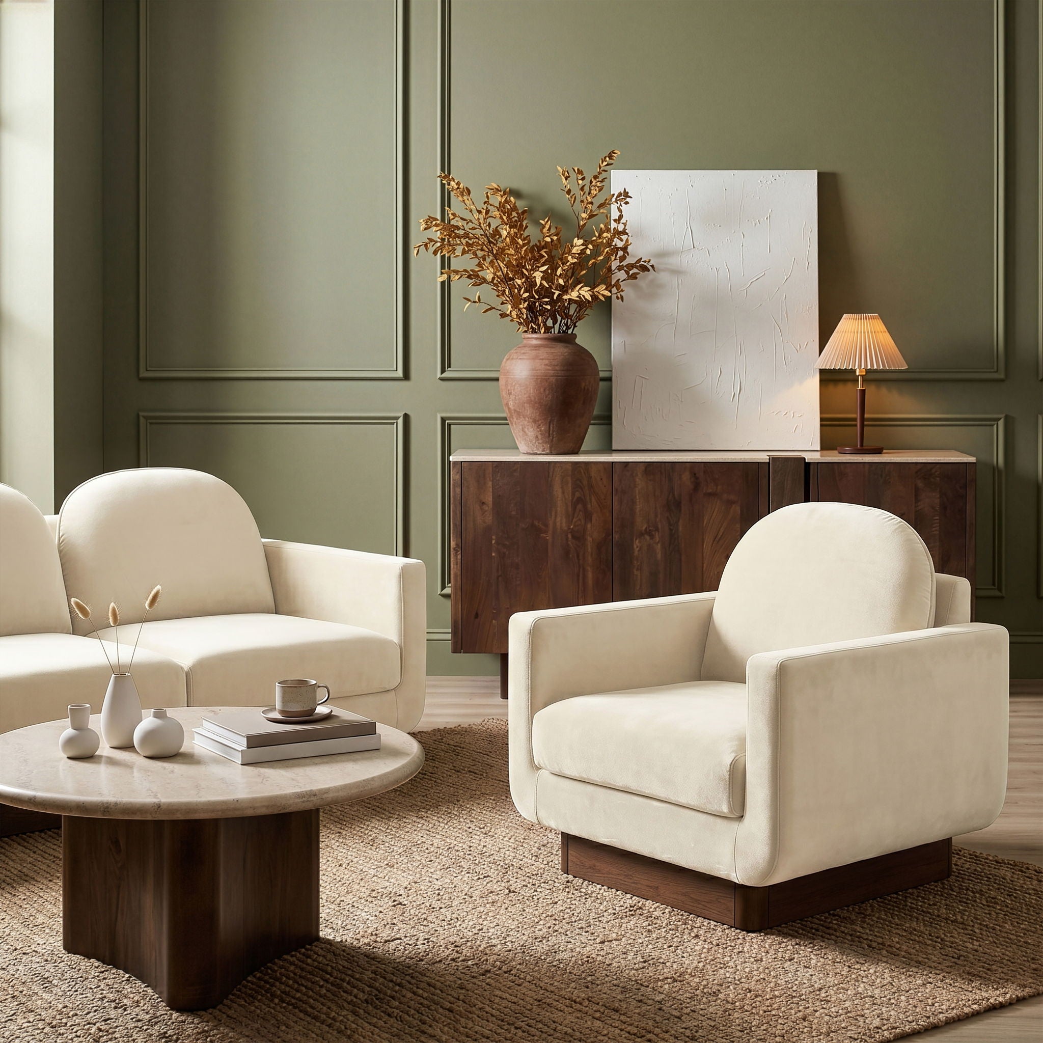 Diviento - Velvet Performance Fabric Upholstered Accent Chair - Urban Living Furniture (Los Angeles, CA)