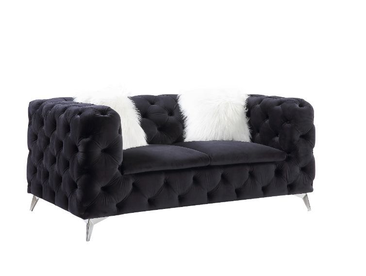 Phifina - Loveseat - Black Velvet - Urban Living Furniture (Los Angeles, CA)