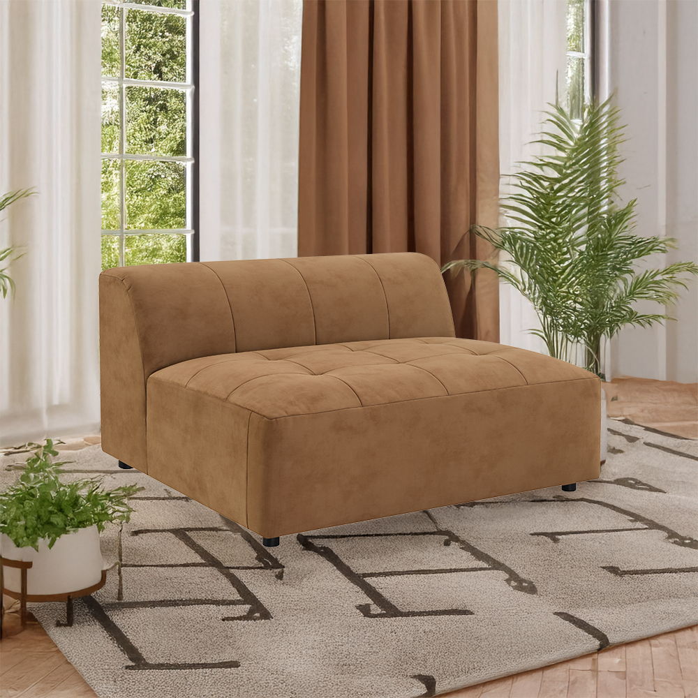 Zoey - Modular - Armless Chair - Chocolate Suede - Urban Living Furniture (Los Angeles, CA)