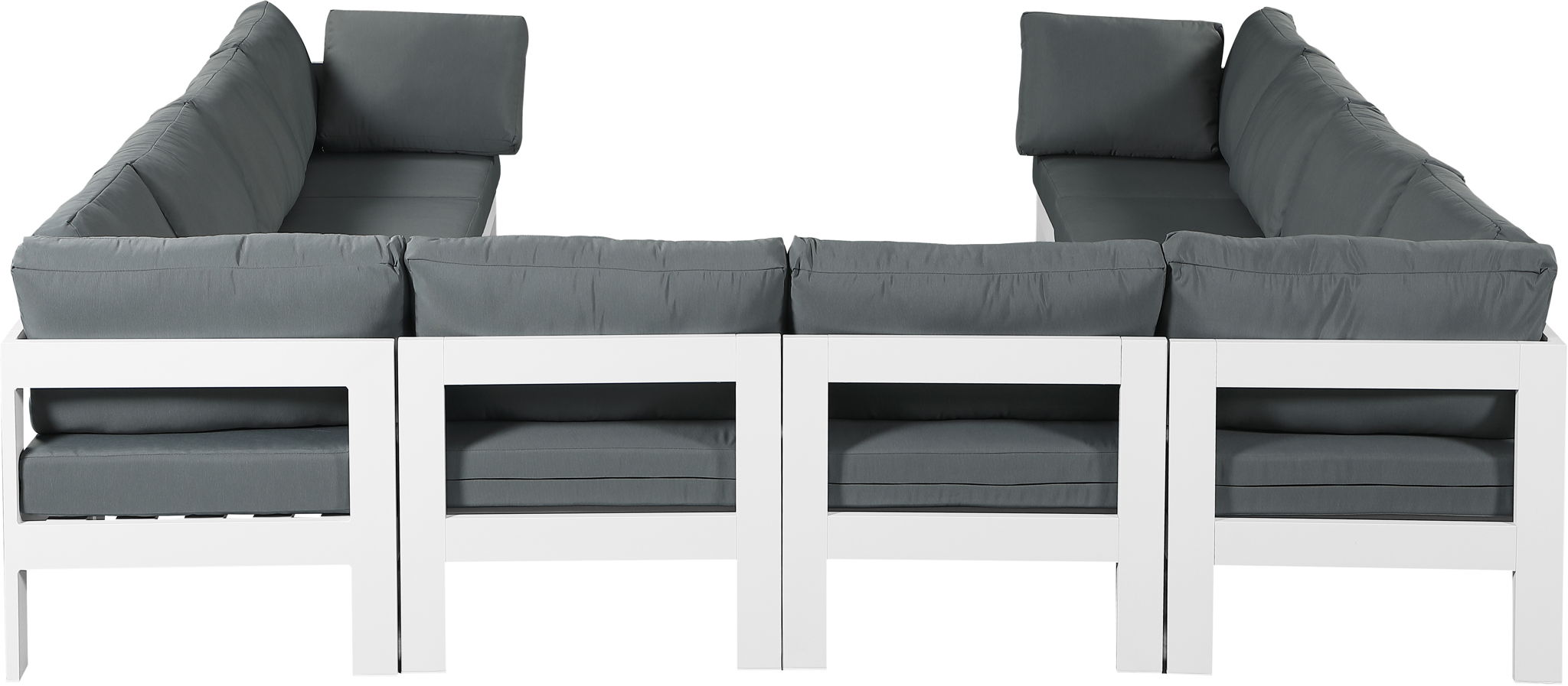 Nizuc - Outdoor Patio 10 Piece Modular Sectional With White Frame - Urban Living Furniture (Los Angeles, CA)