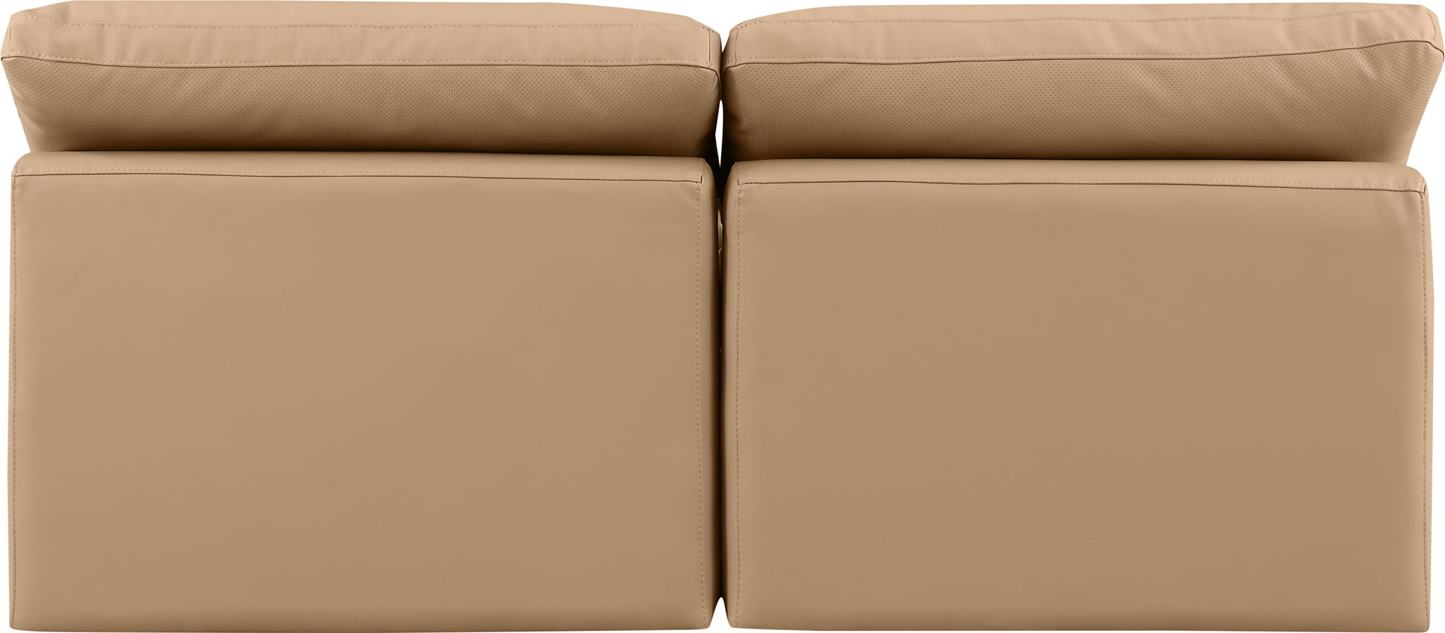 Indulge - Faux Leather 2 Piece Modular Armless Sofa - Tan - Urban Living Furniture (Los Angeles, CA)