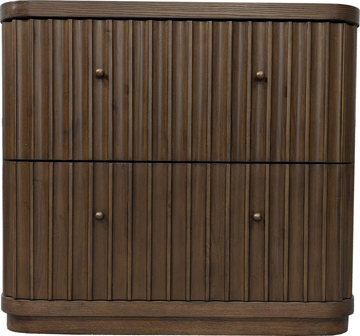 Penny Fluted - Nightstand - Chocolate Mousse