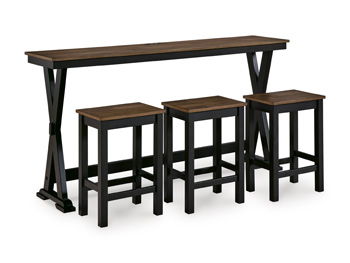 Wildenauer - Rectangular Dining Room Counter Table Set (Set of 4) - Brown / Black - Urban Living Furniture (Los Angeles, CA)