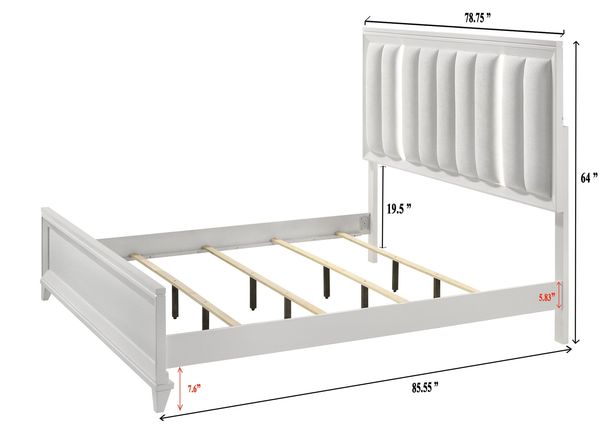 Cressida - Bed With Slats - Urban Living Furniture (Los Angeles, CA)