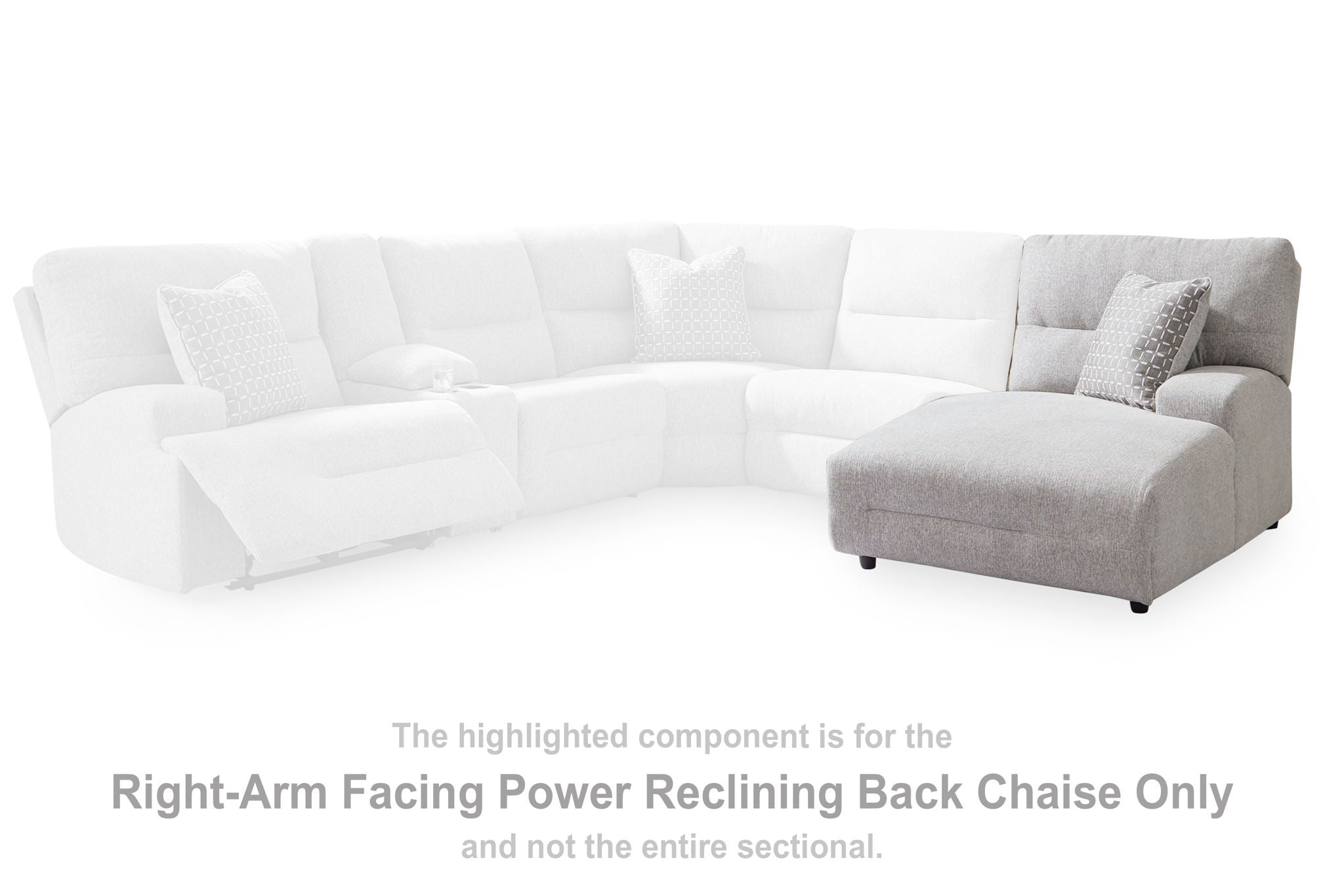 Acklen Place - Pewter - Raf Power Reclining Back Chaise - Urban Living Furniture (Los Angeles, CA)