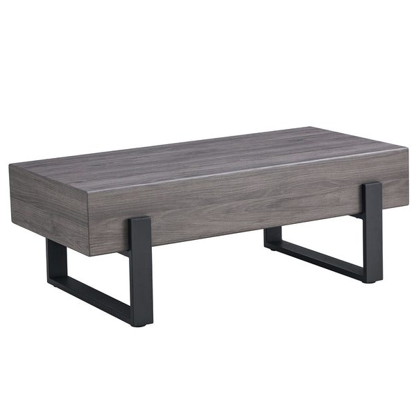 Rustic Coffee Table With Metal Legs