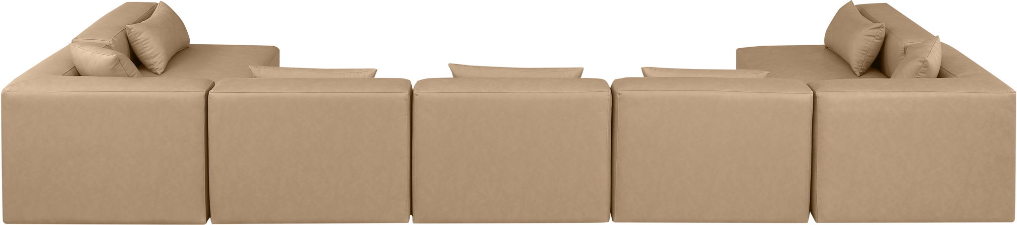 Cube - 7 Piece Modular U-Shaped Sectional - Tan - Urban Living Furniture (Los Angeles, CA)
