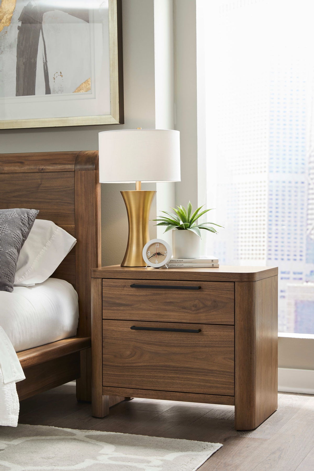 Totes - Two Drawer Nightstand - English Walnut