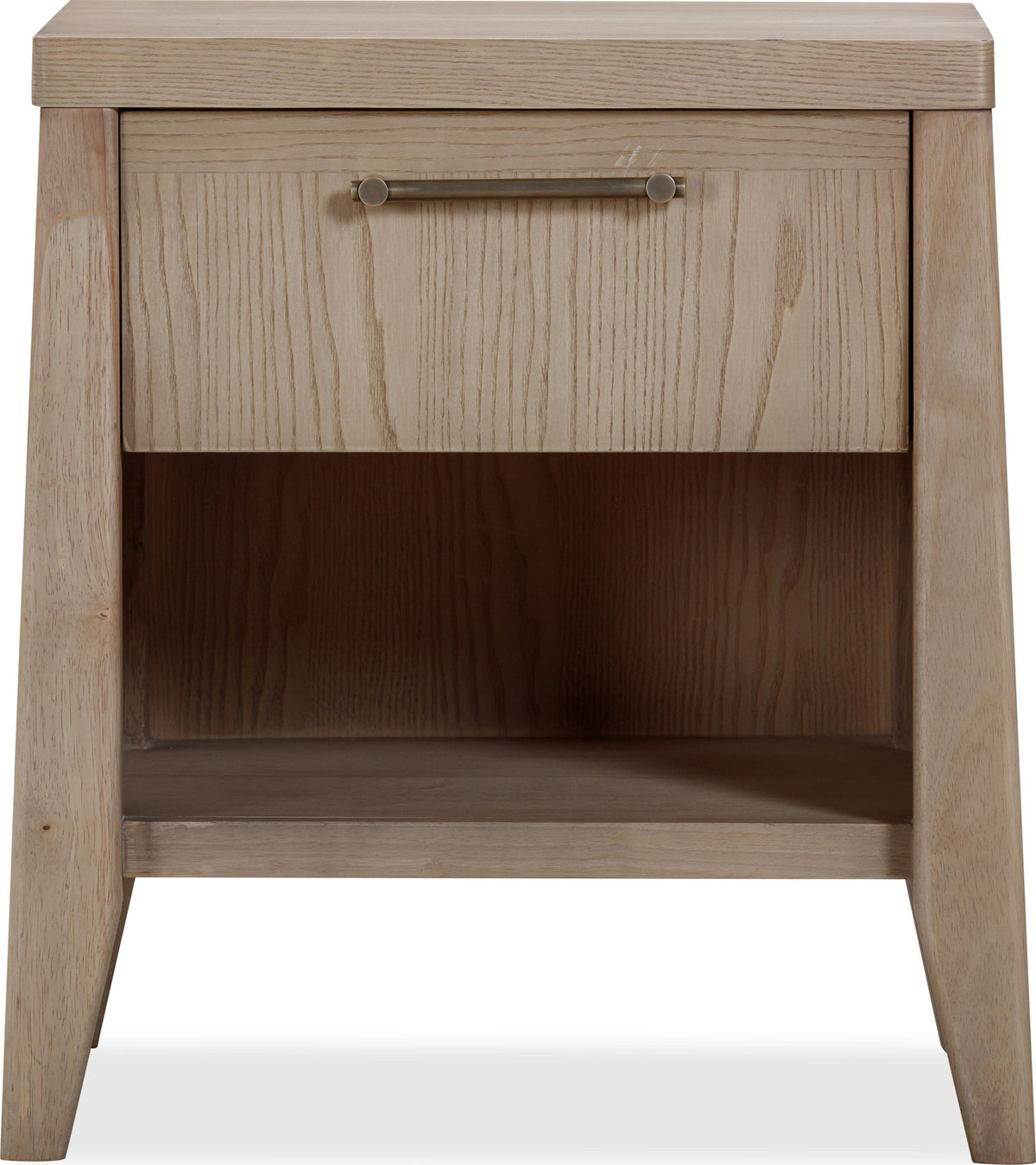 Sumire - One Drawer One Shelf Ash Wood Nightstand - Ginger