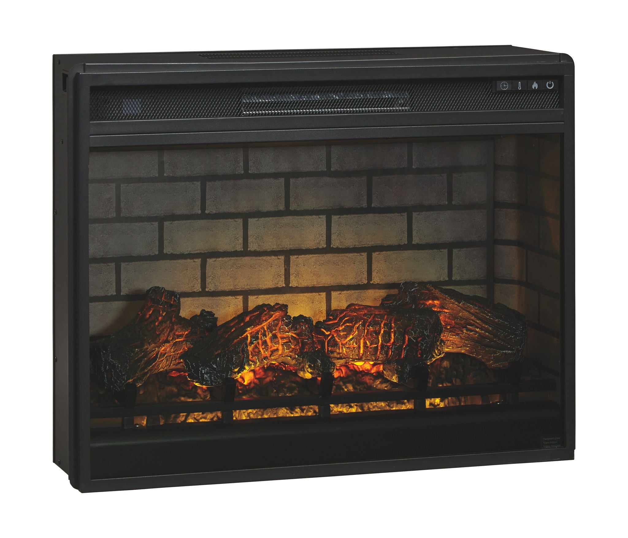 Roddinton - Dark Brown - 2 Pc. - 74" TV Stand with Electric Infrared Fireplace Insert - Urban Living Furniture (Los Angeles, CA)