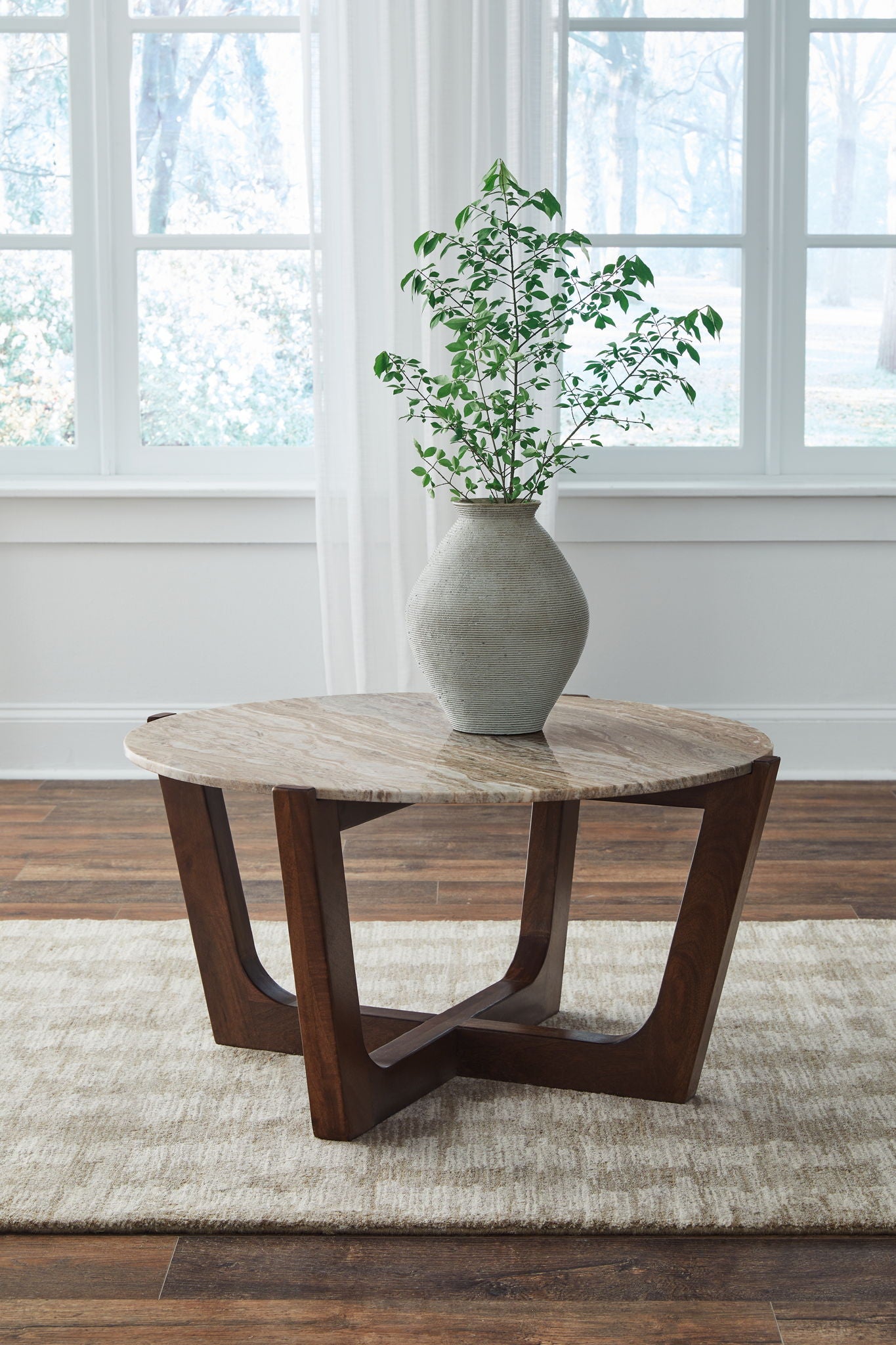 Tanidore - Warm Brown - Round Cocktail Table - Urban Living Furniture (Los Angeles, CA)
