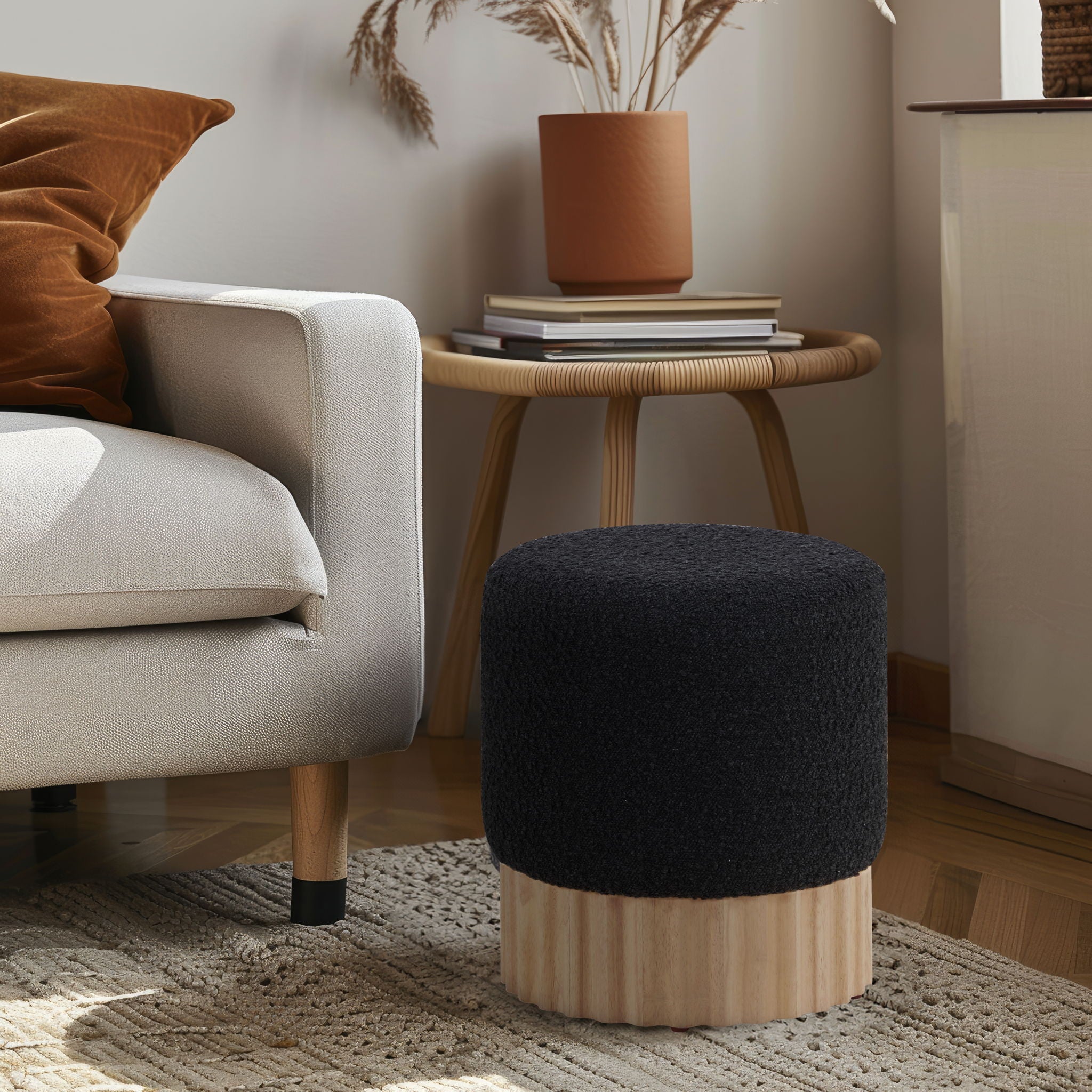 Veranda - Ottoman / Stool With Natural Base - Urban Living Furniture (Los Angeles, CA)