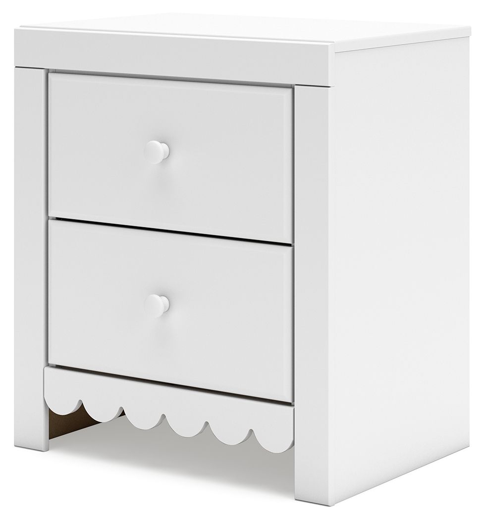 Mollviney - White - Two Drawer Night Stand - Urban Living Furniture (Los Angeles, CA)