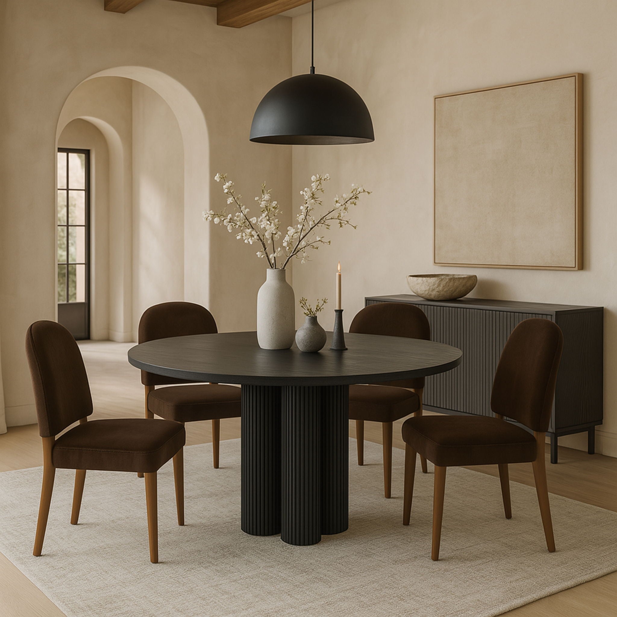 Varinelle - Velvet Dining Chair (Set of 2) - Walnut Frame - Urban Living Furniture (Los Angeles, CA)