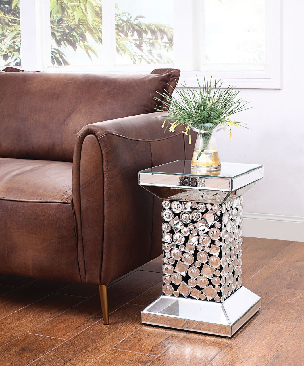 Kachina - End Table - Mirrored & Faux Gems - Urban Living Furniture (Los Angeles, CA)