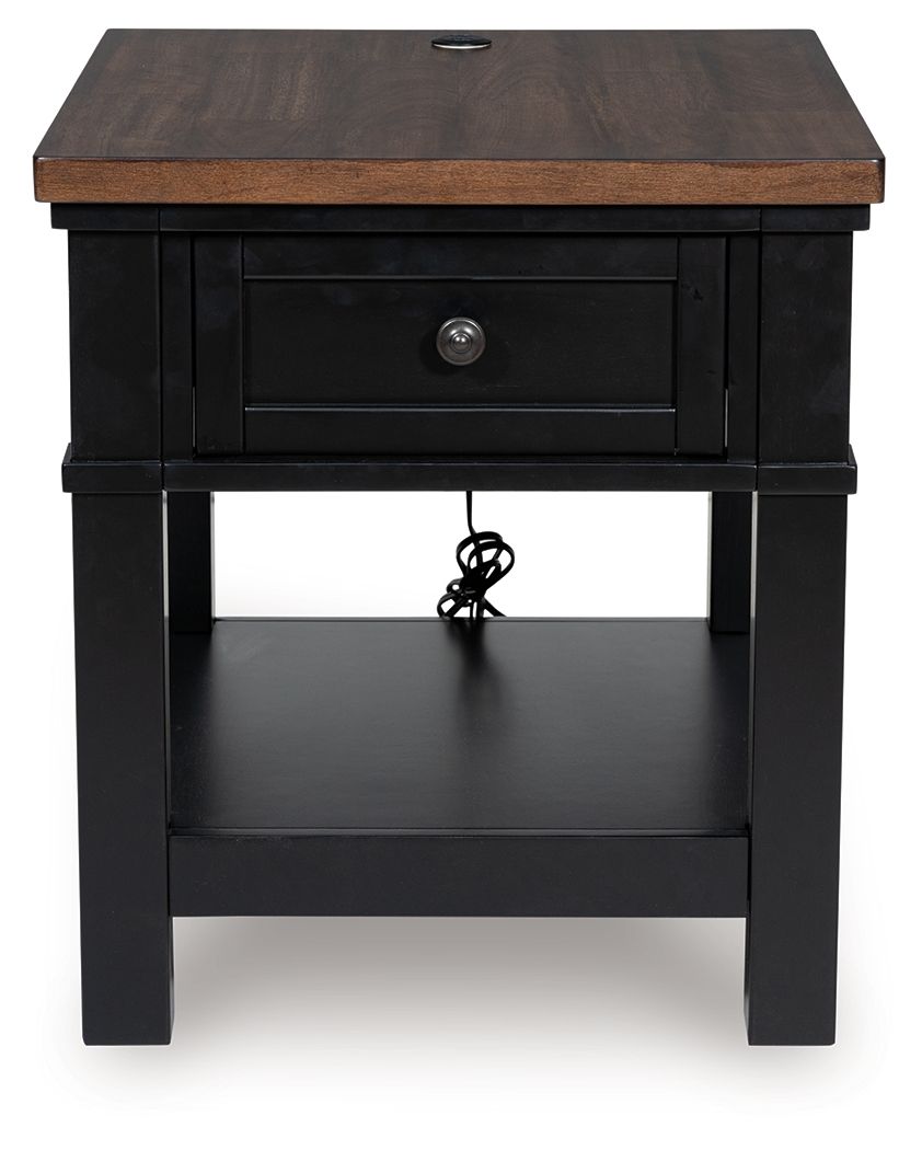 Wildenauer - Brown / Black - Rectangular End Table - Urban Living Furniture (Los Angeles, CA)