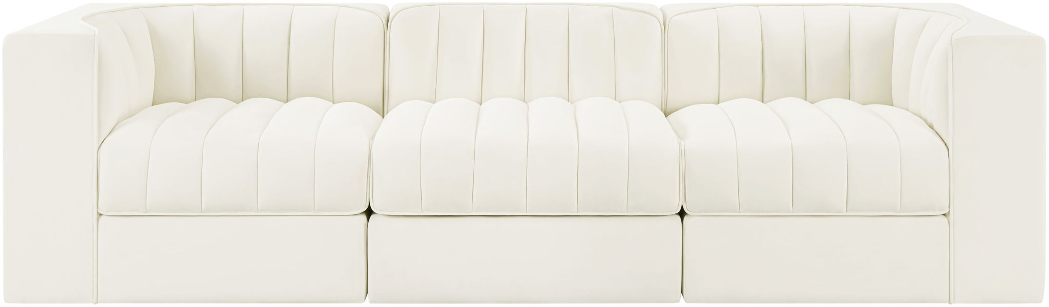 Rummi - Velvet Performance Fabric Upholstered 3 Piece Modular Sofa - Urban Living Furniture (Los Angeles, CA)