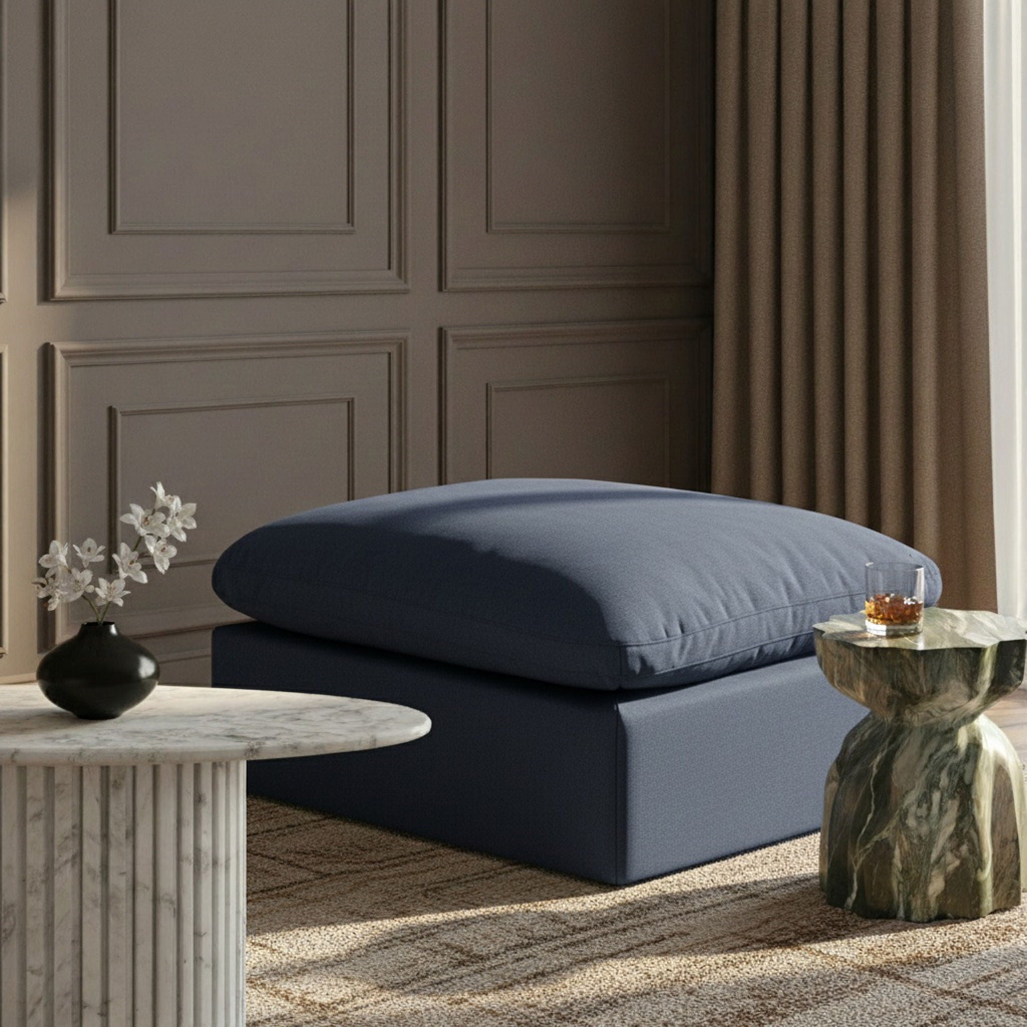 Indulge - Linen Ottoman - Urban Living Furniture (Los Angeles, CA)