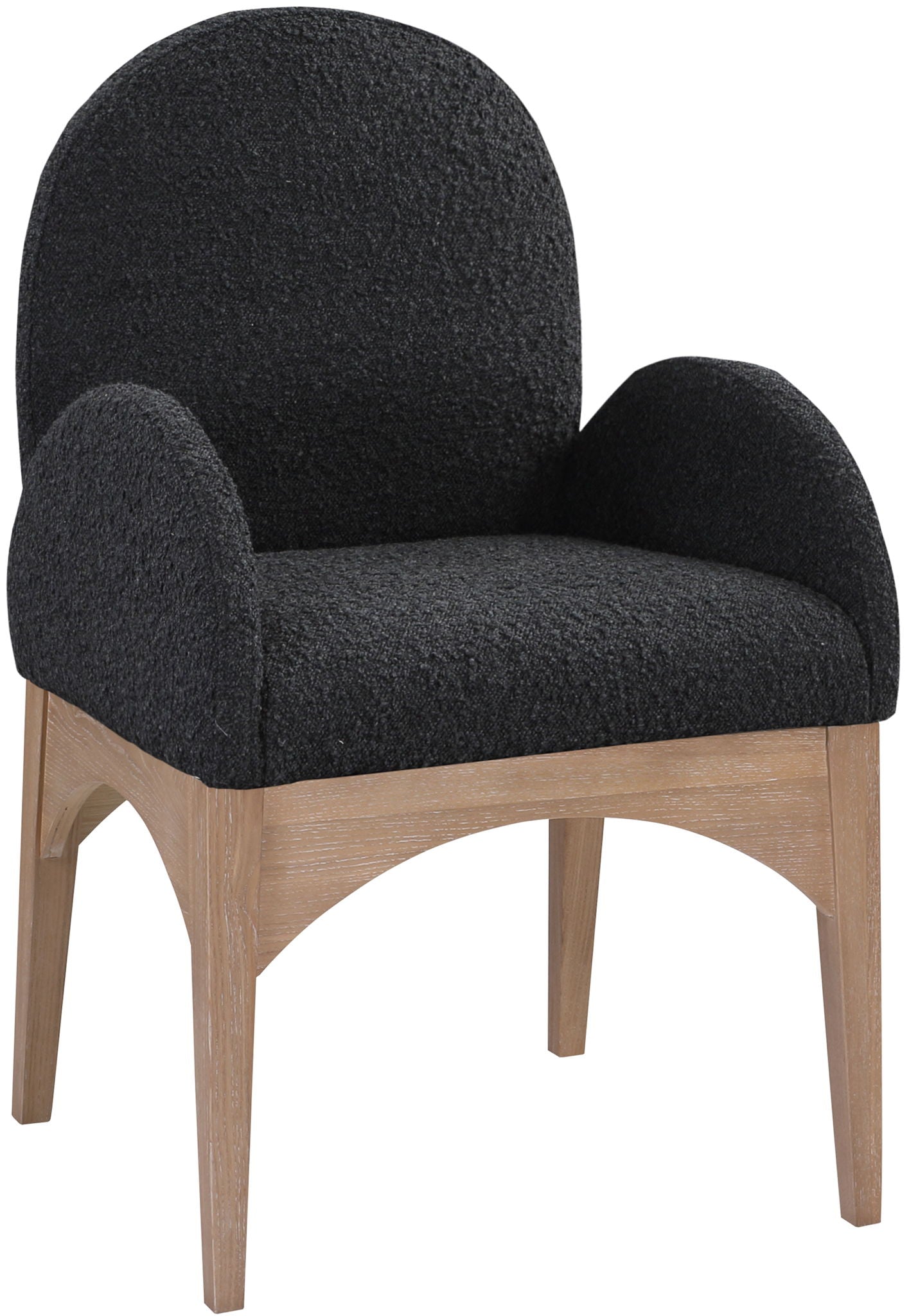 Waldorf - Boucle Dining Arm Chair With Natural Legs - Urban Living Furniture (Los Angeles, CA)