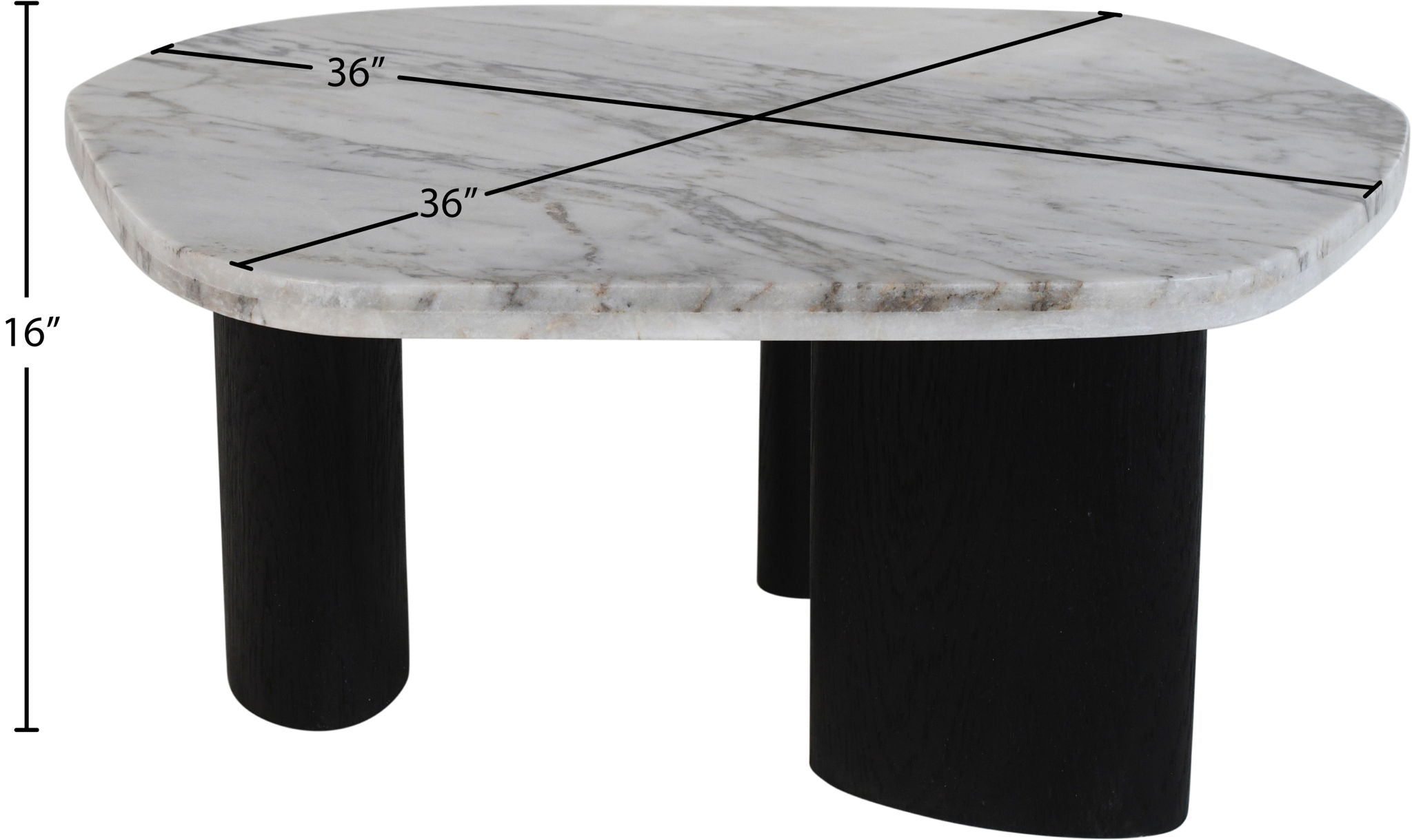 Puglia - Marble Top And Oak Wood Base Table - Urban Living Furniture (Los Angeles, CA)
