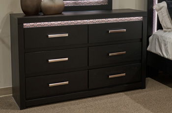 Shoralli - Six Drawer Dresser - Black - Urban Living Furniture (Los Angeles, CA)