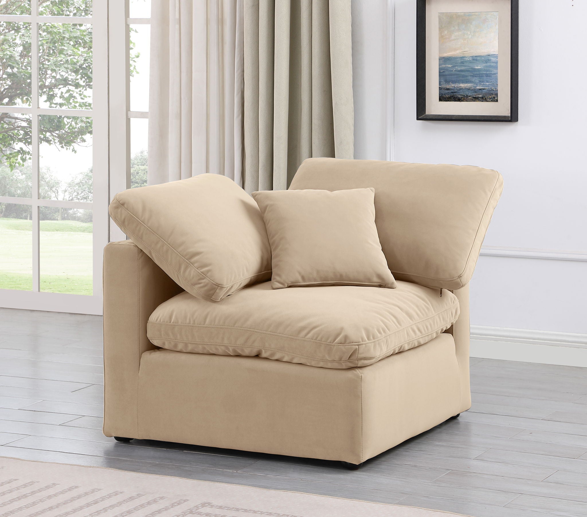 Indulge - Velvet Corner Chair - Urban Living Furniture (Los Angeles, CA)