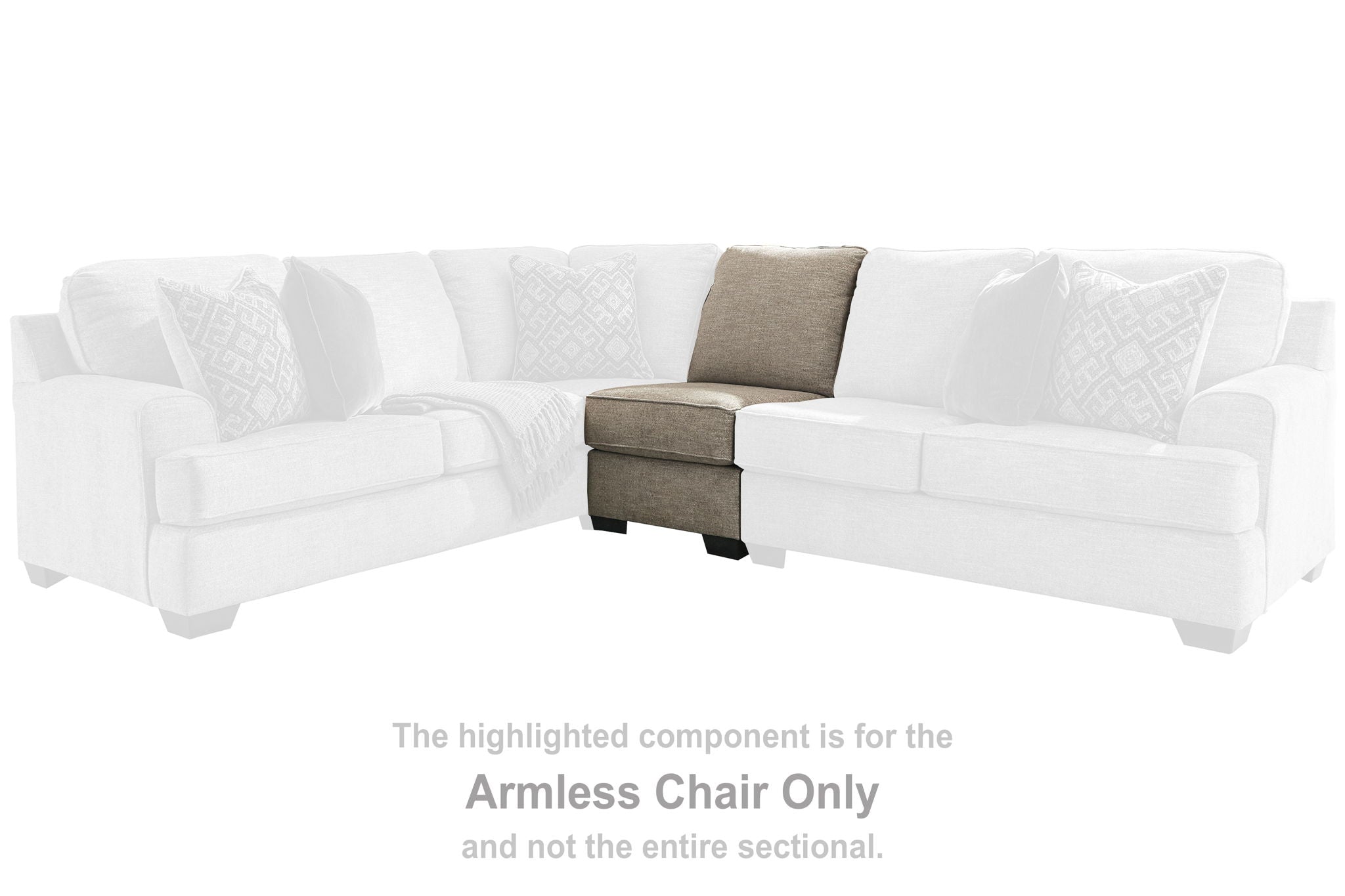 Bovarian - Stone - Armless Chair - Urban Living Furniture (Los Angeles, CA)
