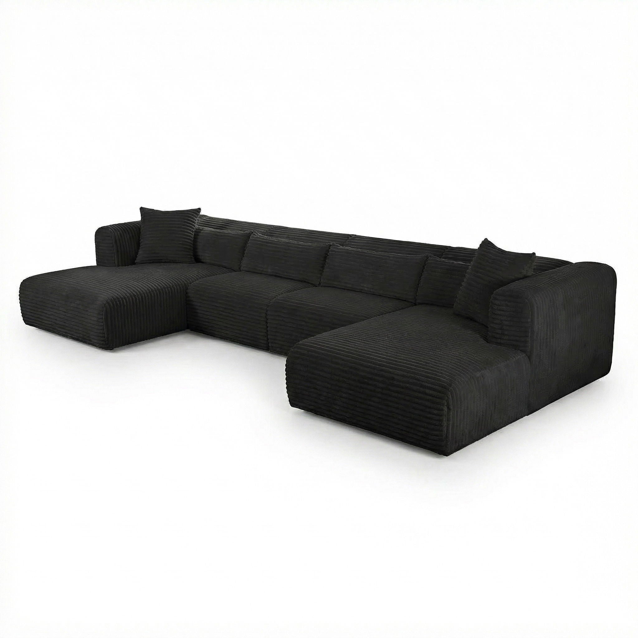 Tarra - Fluffy Oversized Corduroy Modular Sectional - Urban Living Furniture (Los Angeles, CA)