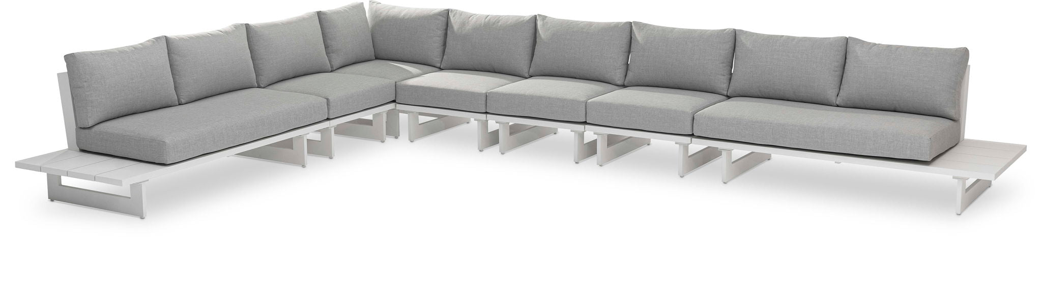 Maldives - 7 Piece Water Resistant Outdoor Patio Modular Sectional With White Base - Urban Living Furniture (Los Angeles, CA)