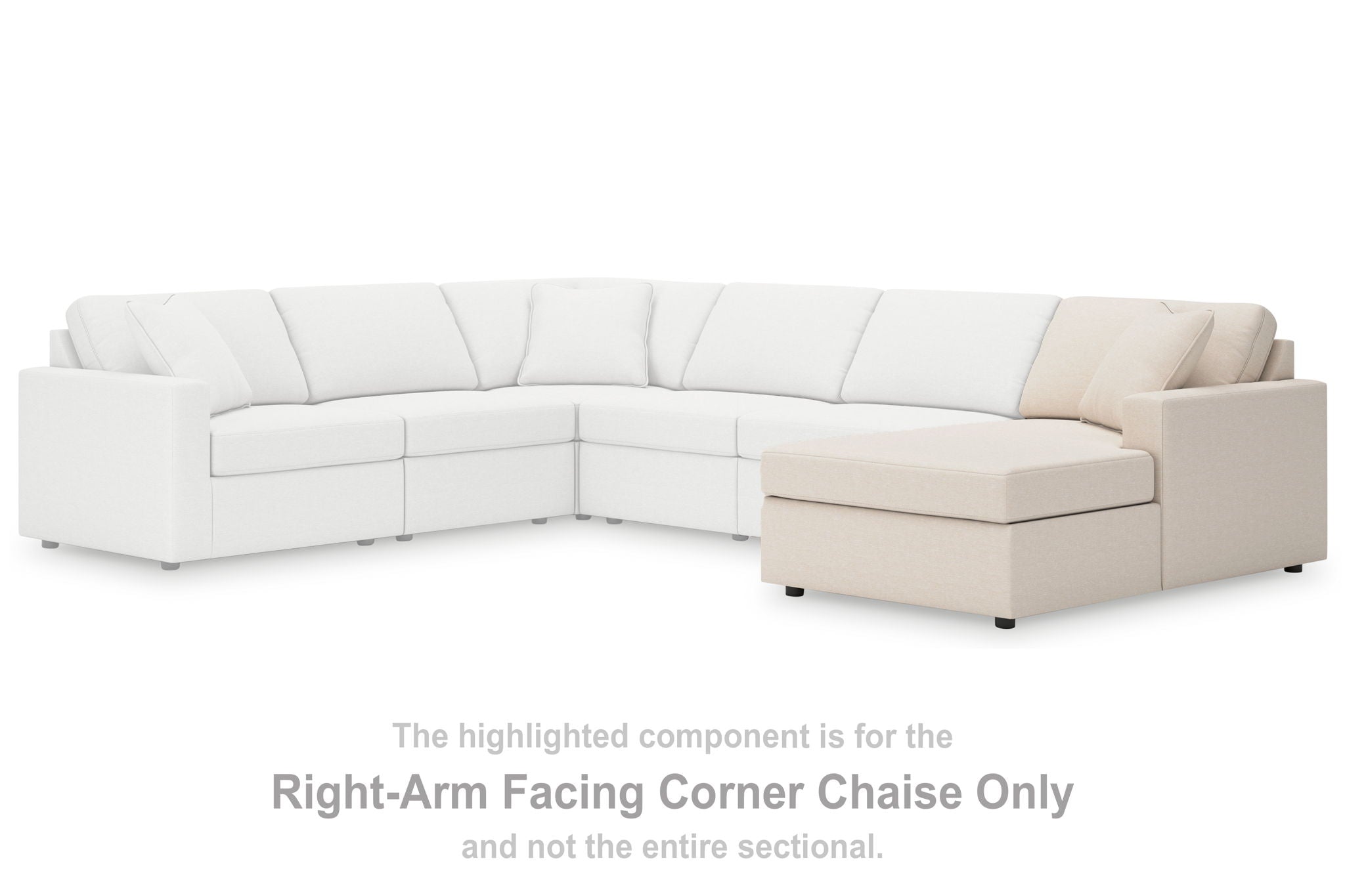Modmax - Oyster - Raf Corner Chaise - Urban Living Furniture (Los Angeles, CA)