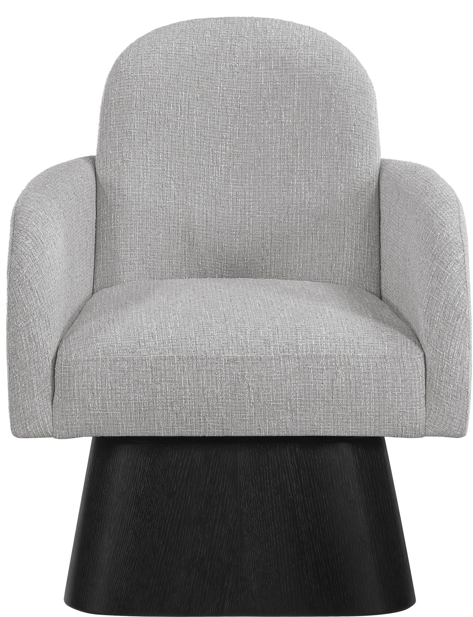 Marlowe - Linen Textured Fabric Upholstered Swivel Accent Chair - Stained Black - Urban Living Furniture (Los Angeles, CA)