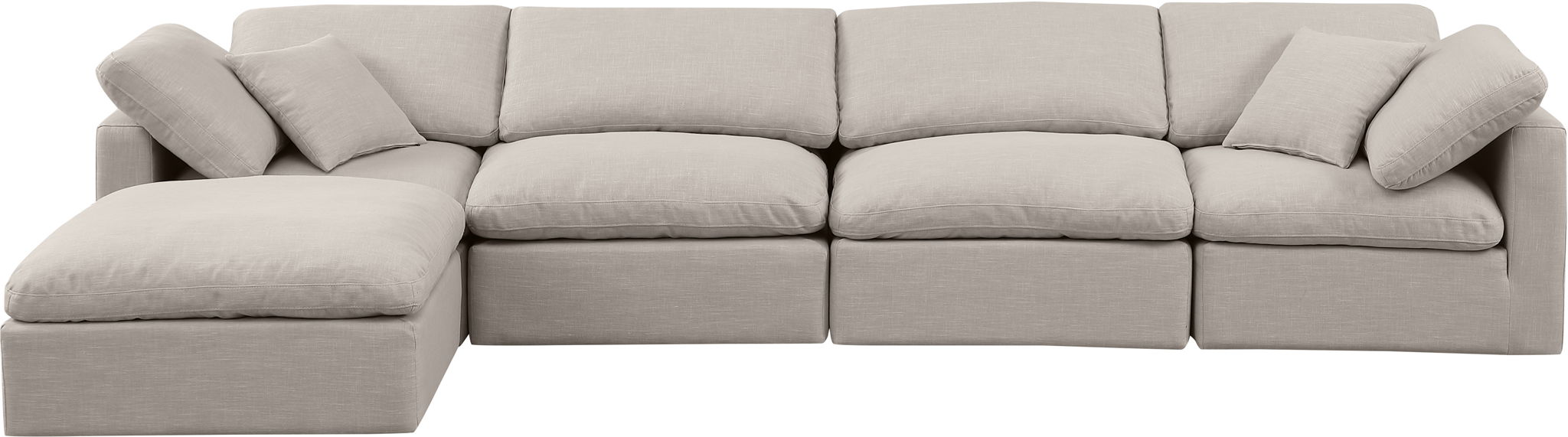 Indulge - Linen 5 Piece Modular Sectional With Chaise - Urban Living Furniture (Los Angeles, CA)