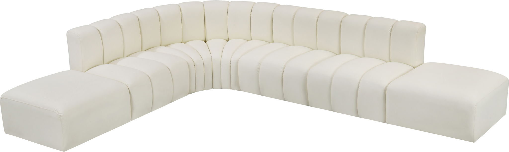 Arc - Faux Leather 7 Piece Corner Modular Sofa