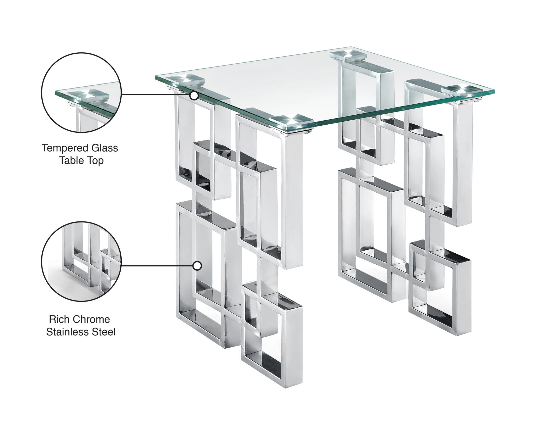 Alexis - End Table - Pearl Silver - Urban Living Furniture (Los Angeles, CA)