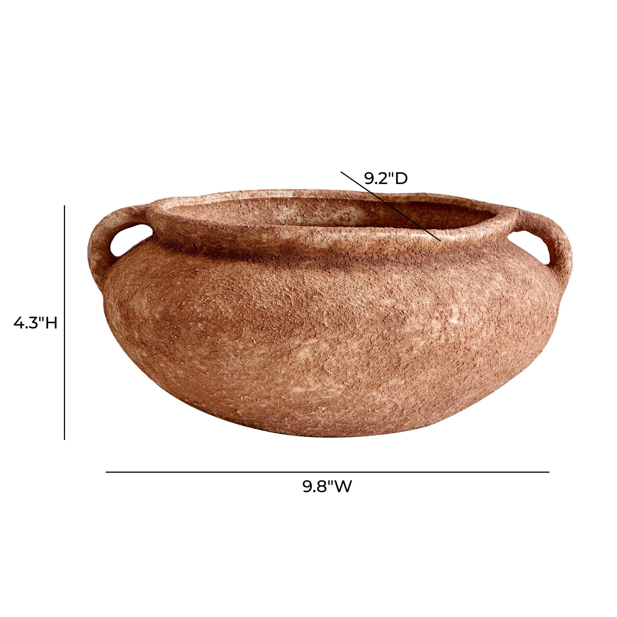 Earthenware - Wide Bowl With Handles - Terracotta