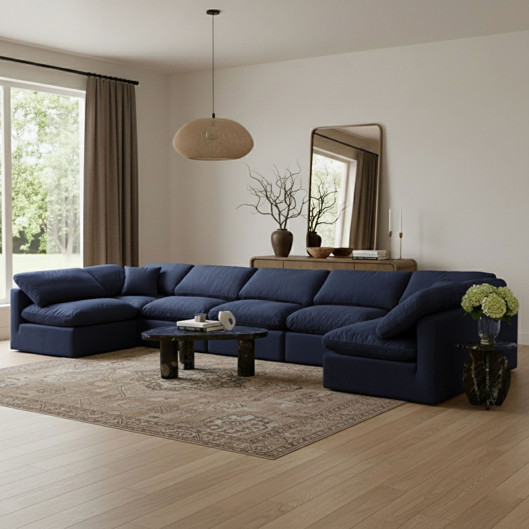 Indulge - Velvet 7 Piece Modular U-Shaped Sectional - Urban Living Furniture (Los Angeles, CA)