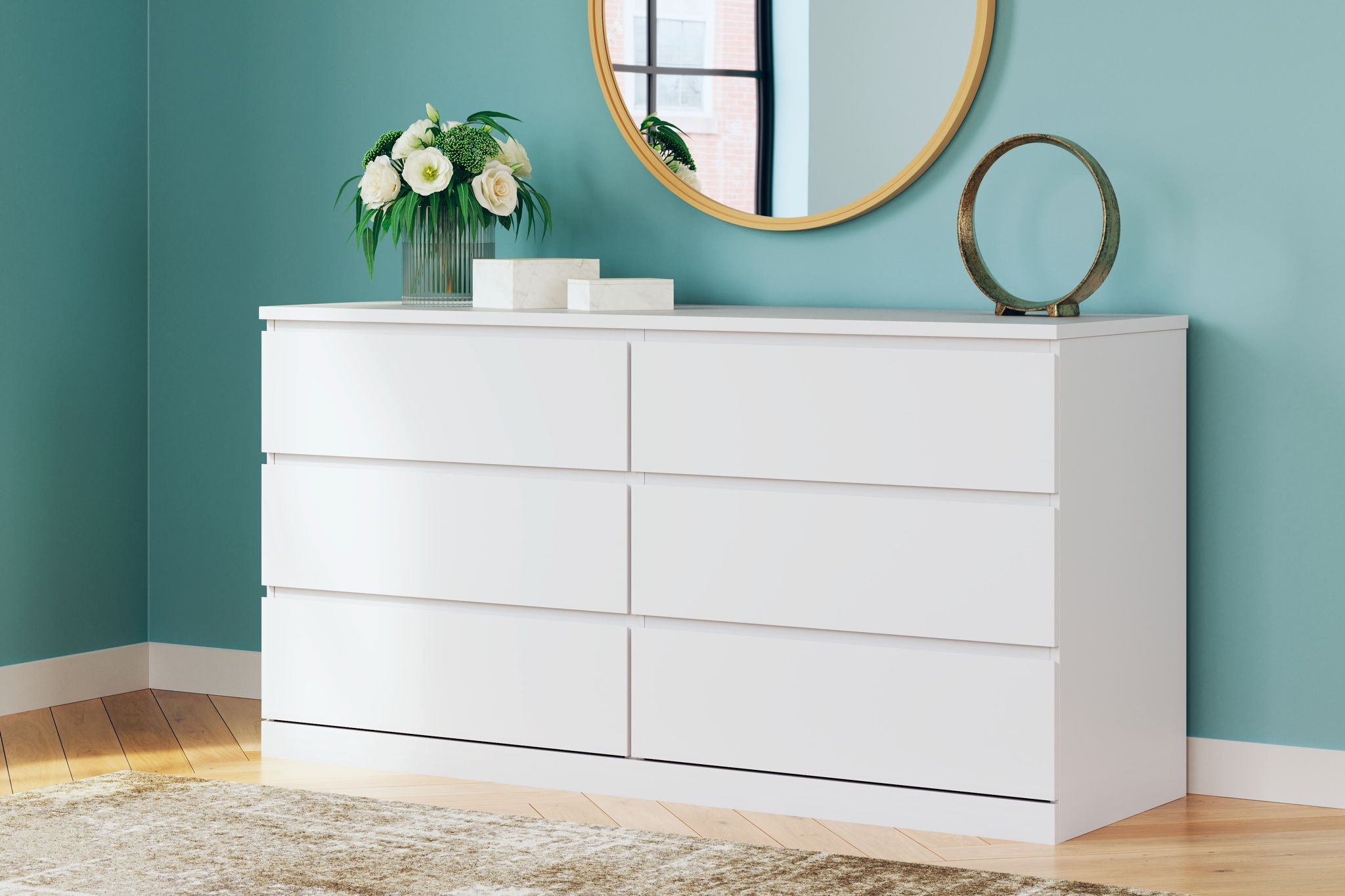 Onita - White - Six Drawer Dresser - Urban Living Furniture (Los Angeles, CA)