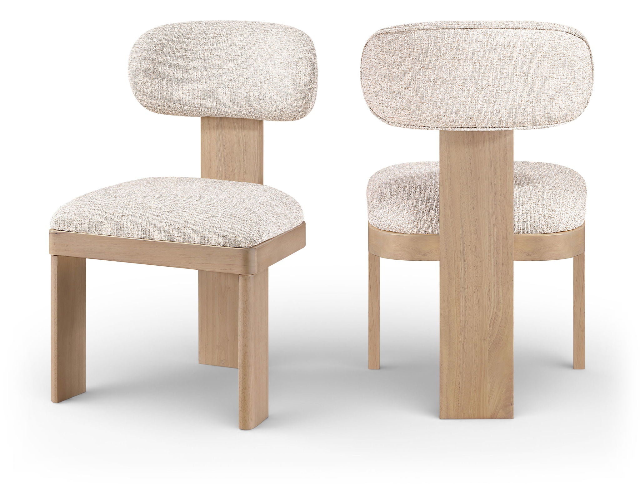 Timbra - Linen Textured Fabric Upholstered Dining Chair (Set of 2) - Natural Base - Urban Living Furniture (Los Angeles, CA)