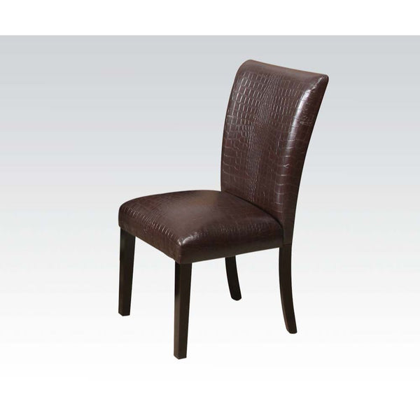Fraser - Side Chair (Set of 2) - Dark Brown Crocodile PU, Espresso - Urban Living Furniture (Los Angeles, CA)
