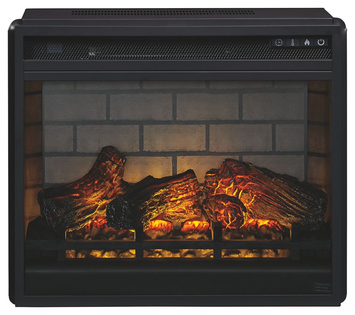 Bellaby - Whitewash - 63" TV Stand With Faux Firebrick Fireplace Insert - Urban Living Furniture (Los Angeles, CA)