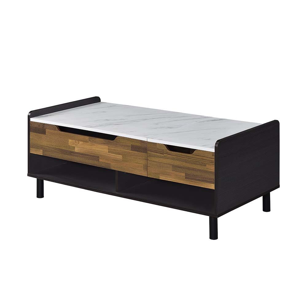 Axel - Coffee Table - Marble, Walnut & Black Finish - Urban Living Furniture (Los Angeles, CA)
