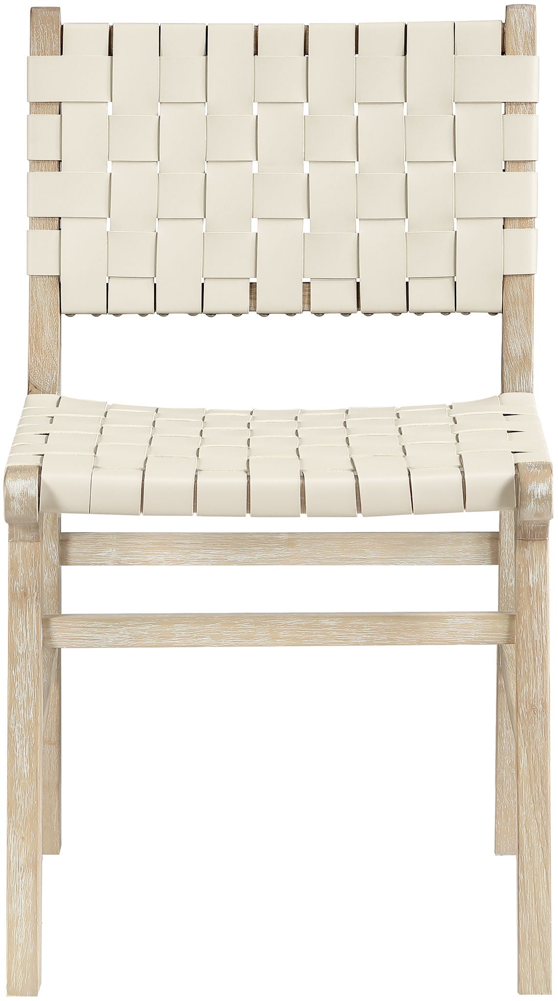 Entwine - Vegan Leather Upholstered Dining Chair - Painted Natural - Urban Living Furniture (Los Angeles, CA)