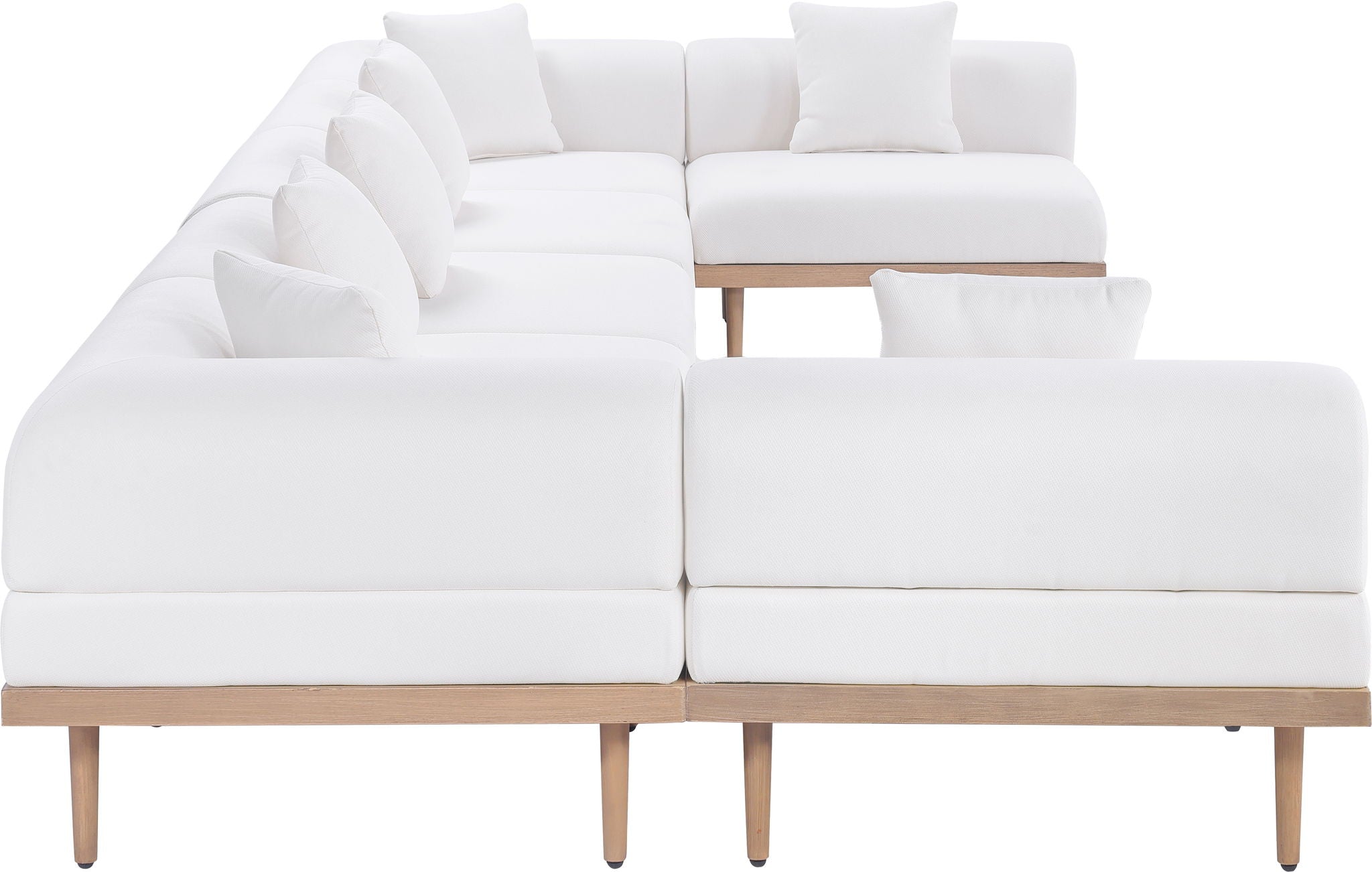 Laguna - 7 Piece Resilient Water Resistant Fabric 142" Upholstered Outdoor Patio Modular Sectional - Urban Living Furniture (Los Angeles, CA)