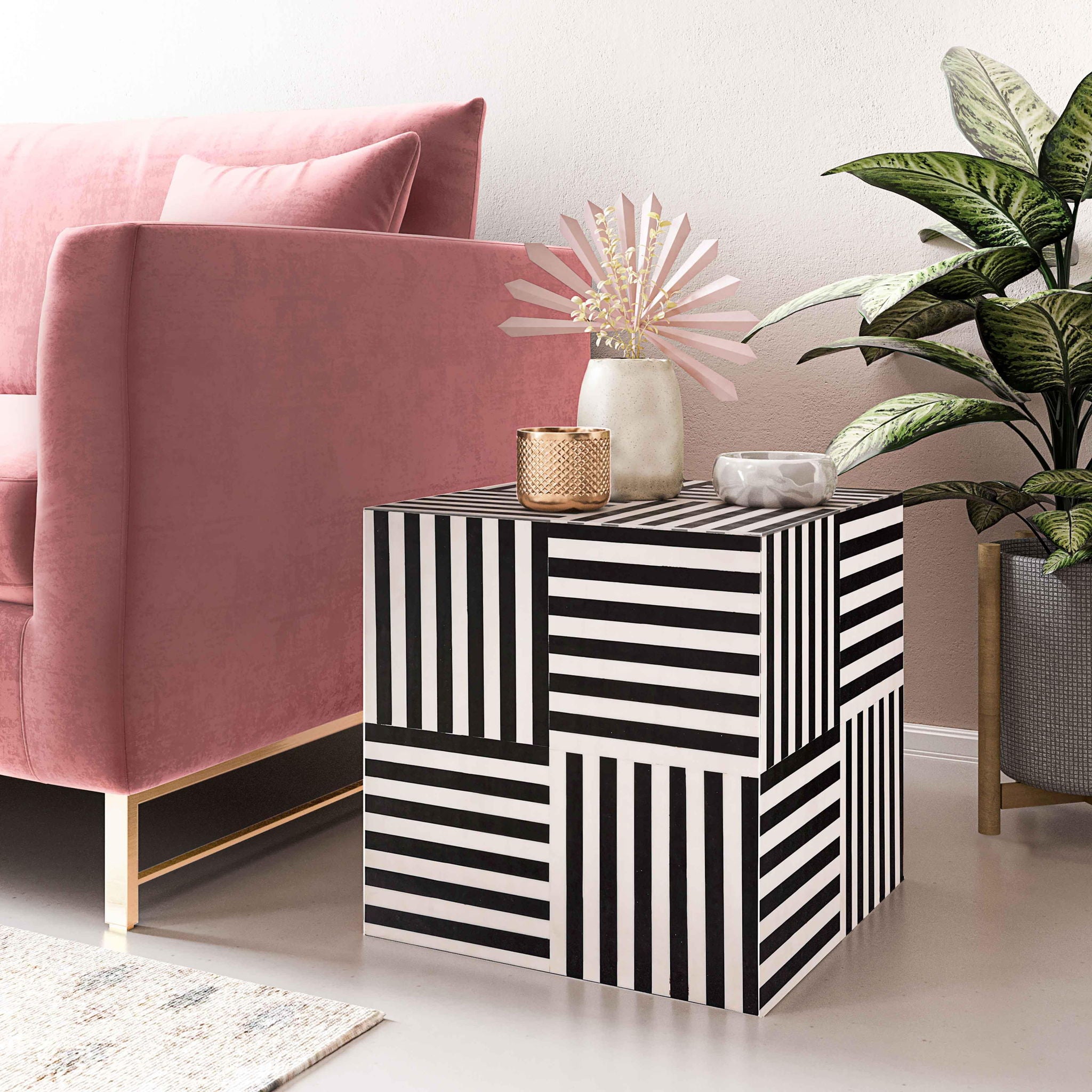 Cube - Side Table - Black - Urban Living Furniture (Los Angeles, CA)
