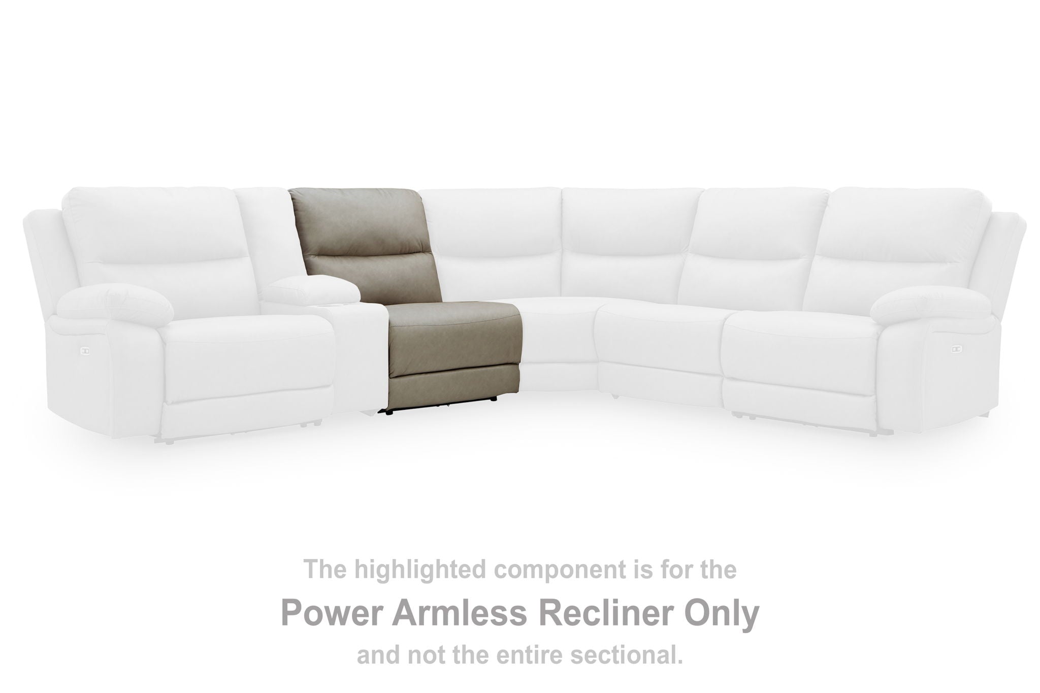 Narwhal Place - Pebble - Power Armless Recliner With Adjustable Headrest - Urban Living Furniture (Los Angeles, CA)